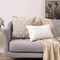Set of 2 Decorative Throw Pillow Covers Rhombic Jacquard Pillowcase Soft Square Cushion Case for Couch Sofa Bed Bedroom Living Room, 18x18 Inch, Beige